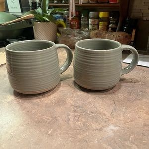 COPY - BETTER HOMES & GARDENS- Set of Two: Sage Green Artisanal Clay Stoneware …